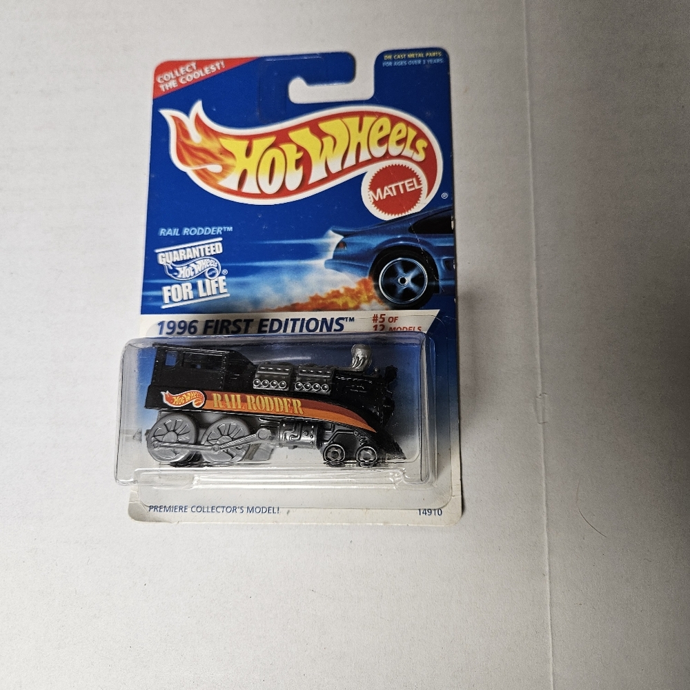 VINTAGE HOT WHEELS RAIL RODDER #370 1996 FIRST EDITIONS 5/12 BLUE‎ CARD
